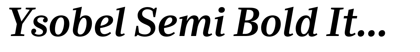 Ysobel Semi Bold Italic